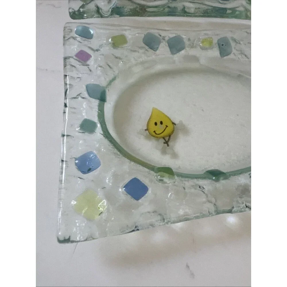 Vintage Clear Glass Rectangular Trinket Tray Soap Dish Includes (2) - Picture 7 of 14